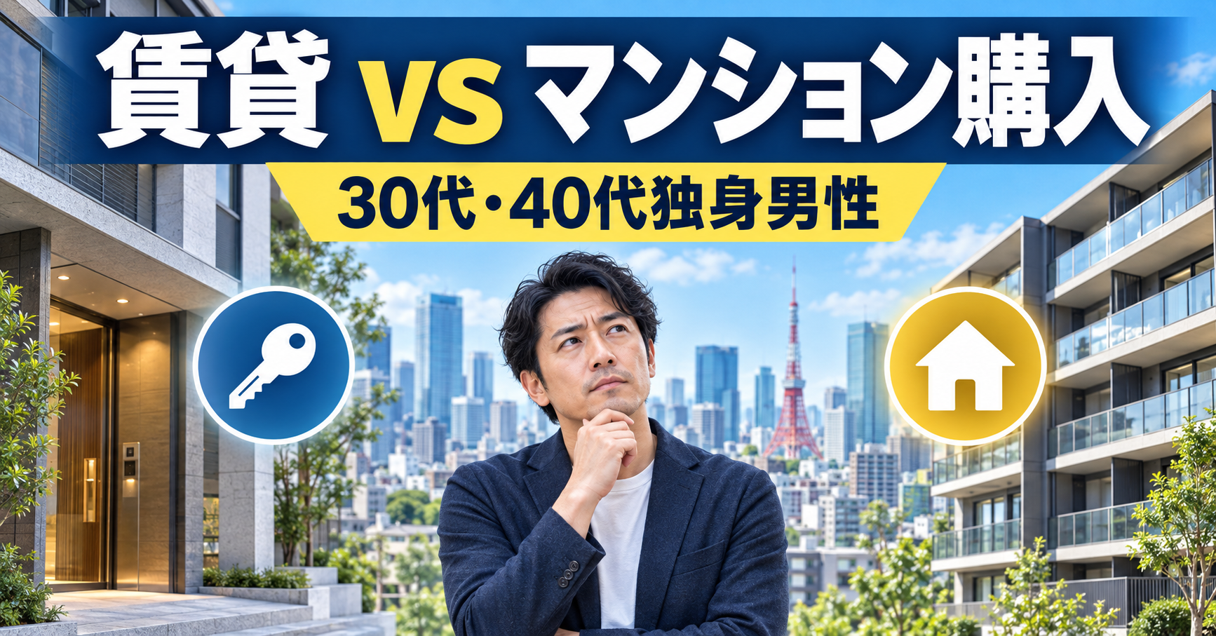 東京で賃貸とマンション購入を比較する30代・40代独身男性